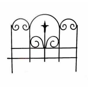 Panacea 89382 Garden Edge with Finial, Black, 16" x 18.5"