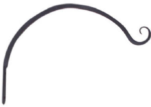 Panacea 89407 Forged Curved Hook Hanging Plant Bracket, 7", Black