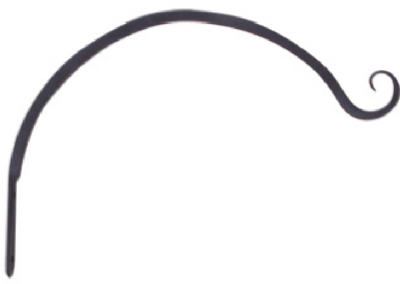 Panacea 89407 Forged Curved Hook Hanging Plant Bracket, 7", Black