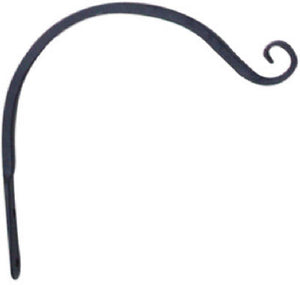 Panacea 89411 Forged Curved Hook Hanging Plant Bracket, 12", Black