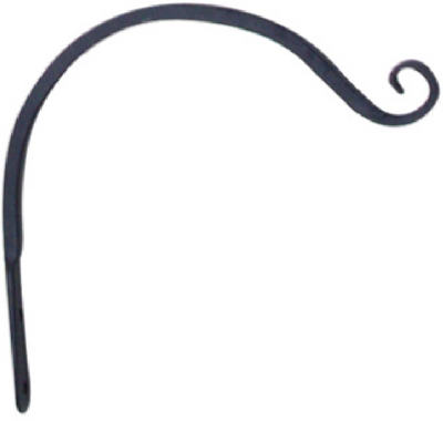 Panacea 89411 Forged Curved Hook Hanging Plant Bracket, 12", Black