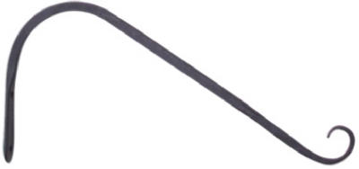 Panacea 89412 Forged Angled Hook Hanging Plant Bracket, 12", Black