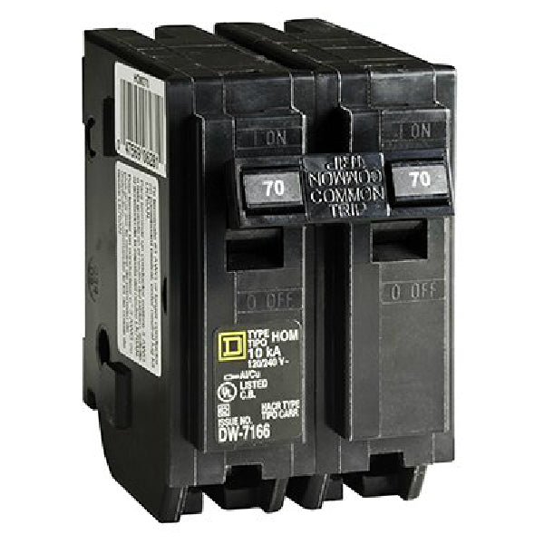 Square D HOM270CP Homeline™ Miniature Double Pole Circuit Breaker, 70 Amp