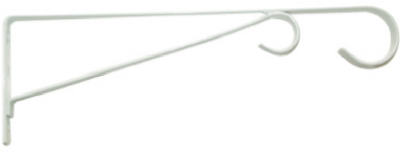 Panacea 85522D Steel Hanging Basket Bracket, 12", White