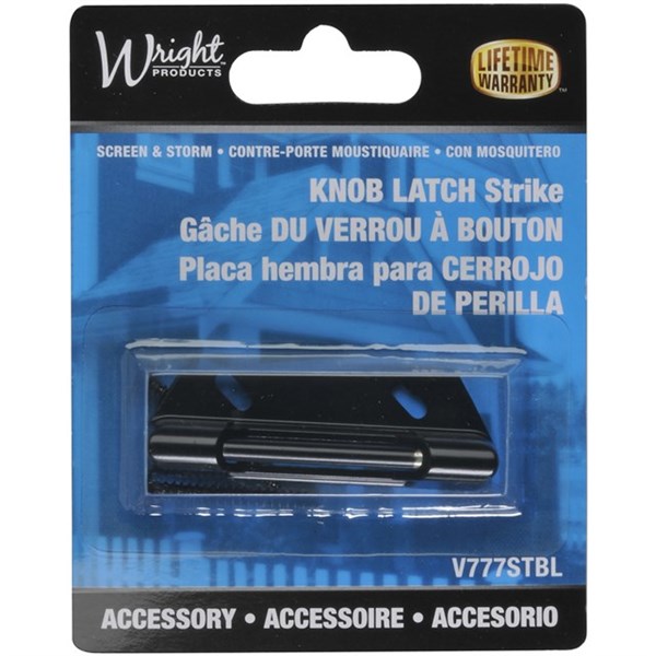 Wright Products™ V777STBL Knob Latch Replacement Strike Plate, Black Finish