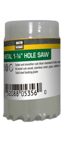 Master Mechanic 823187 Bi-Metal Hole Saw, 1-3/8" Arbor