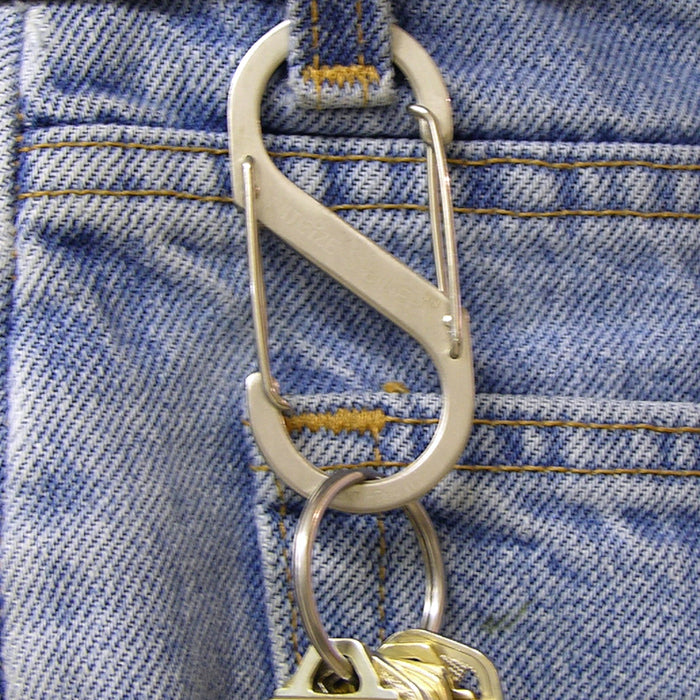 Nite Ize SB2-03-11 S-Biner Double-Gated Carabiner, #2, Stainless Steel, 10 Lb
