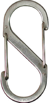 Nite Ize SB4-03-11 S-Biner Double-Gated Carabiner, #4, Stainless Steel, 75 Lb