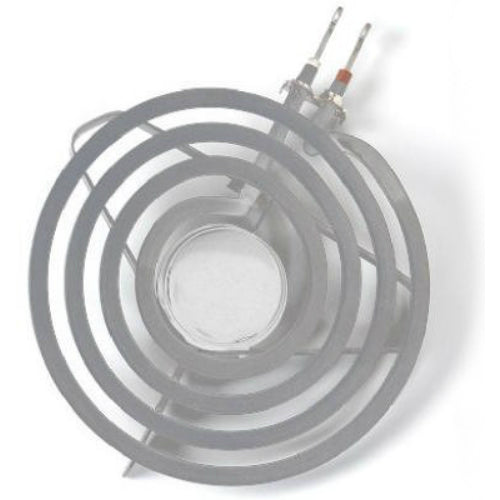Lux™ RT6D-4150 Standard Electric Top Burner/Plug-In D Frame, 4 Turn, 1250W, 6"