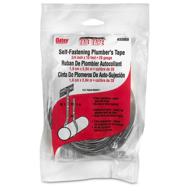 Oatey® 33989 Galvanized Tab Tape, 3/4" x 10'