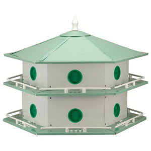 Heath™ AH-12D Deluxe Aluminum Purple Martin House with Door Stops, 12-Room