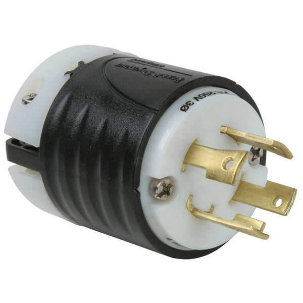 Pass & Seymour L1530PCC Turnlok Plug, 30A, 250V, Black & White