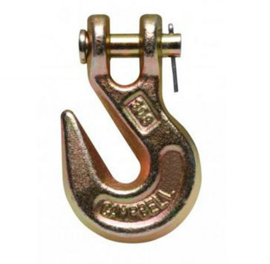 Campbell® T9503515 Grade 70 Clevis Grab Hook, 3/8", Yellow Chromate Finish