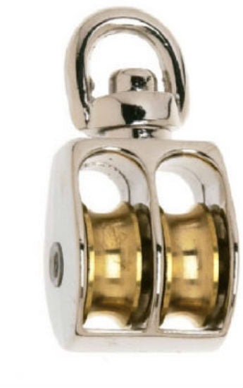 Campbell® T7655312 Double Sheave Pulley, 1", Swivel Eye, #0178
