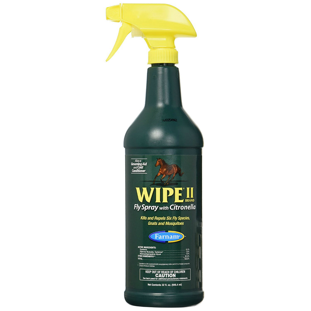 Farnam® 10140 Wipe® II Brand Fly Spray with Citronella, 32 Oz