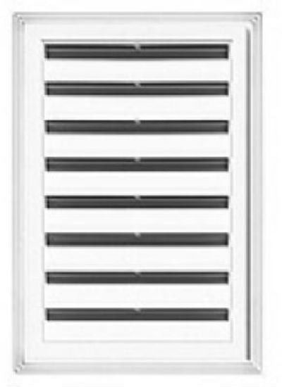 Builders Edge® 120061218123 Rectangular Gable Vent, White, 12" x 18"