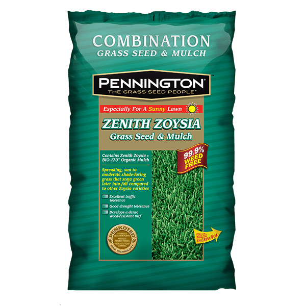 Pennington 100082871 Zenith Zoysia Grass Seed & Mulch, 5 Lb