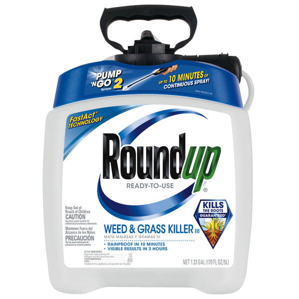 Roundup® 5100114 Ready-to-Use Weed & Grass Killer Pump 'N Go Sprayer, 1.33 Gal
