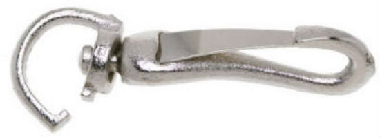 Campbell® T7607702 Open Swivel Eye Spring Snap, 3/8", Nickel Plated