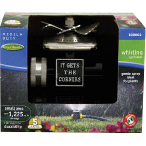 Green Thumb 50230GT Medium Duty Whirling Sprinkler, Square Pattern Spray