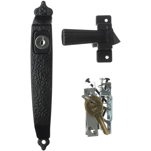 Wright Products™ VCK333X3BL Colonial Keyed Push Button Latch, Black Finish