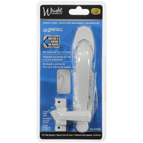 Wright Products™ VIL333WH Villa Pull Handle Latch, White Finish