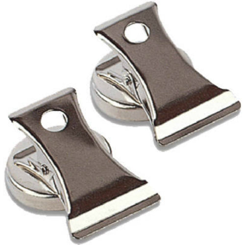 Master Magnetics 07219 Magnetic Handy Clips™, Chrome Plated, 2-Pack
