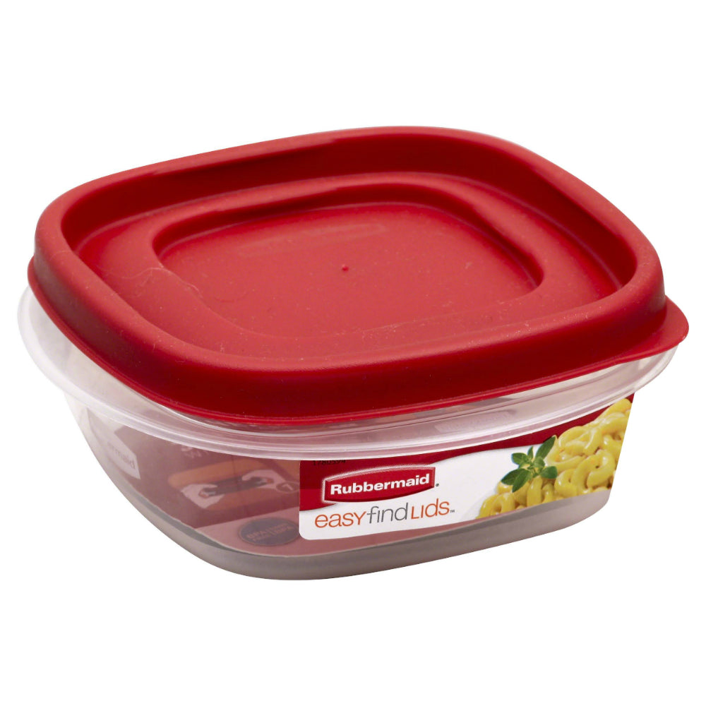 Rubbermaid Easy Find Lids Food Storage Container, 3 Cup, Racer Red