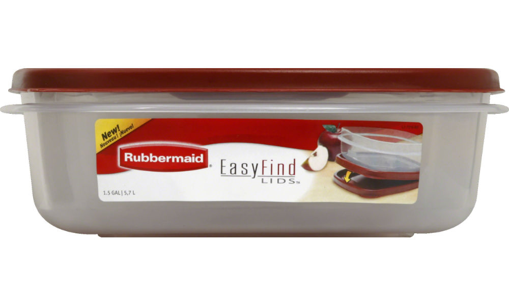 Rubbermaid Easy Find Lids 7-Cup Food Storage and Organization Container,  Racer Red (Pack of 2)