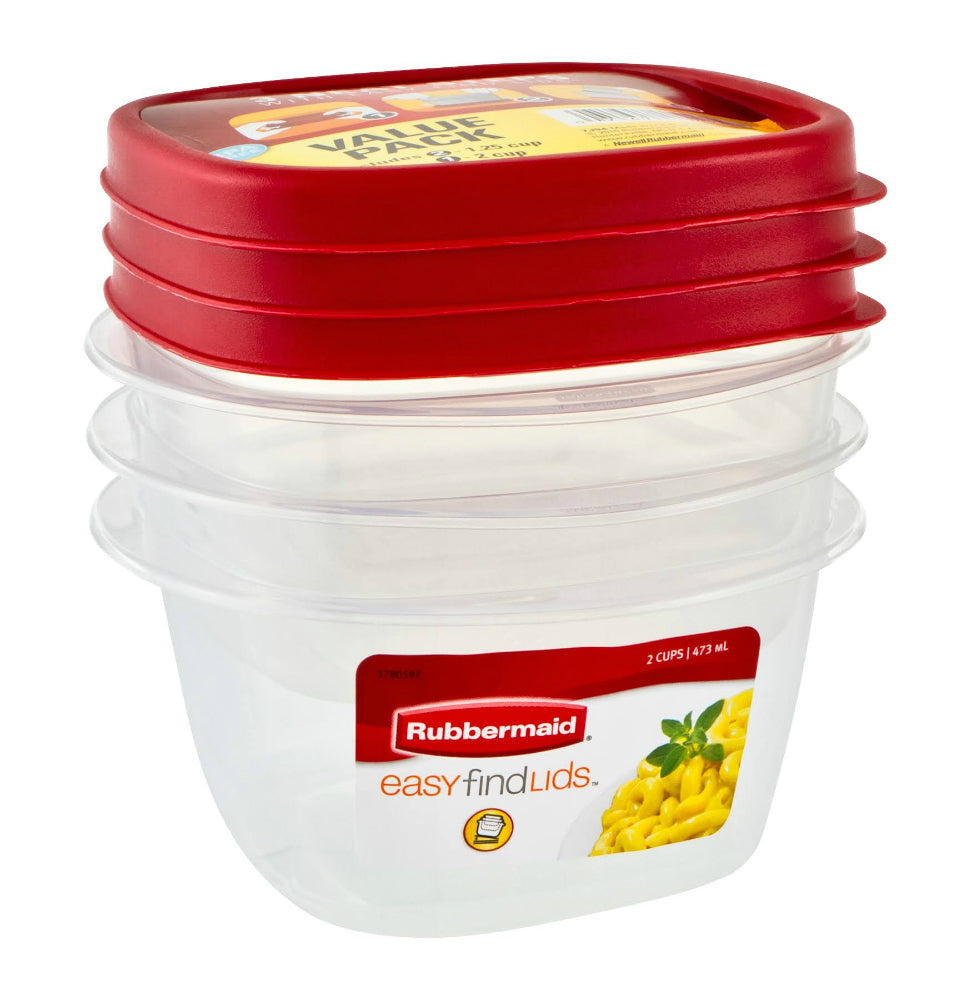 Rubbermaid 6 Pc Value Pack Food Storage Containers