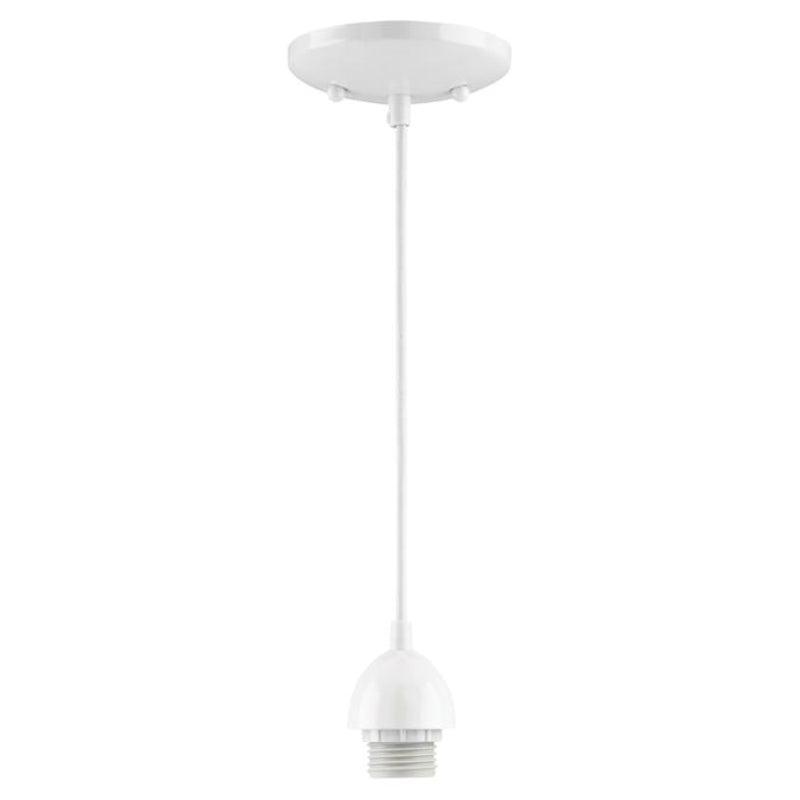 Westinghouse 70286 Decorative One-Light Mini Pendant Kit, White Finish