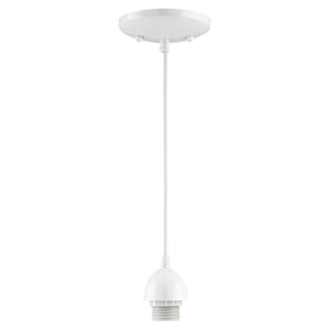 Westinghouse 70286 Decorative One-Light Mini Pendant Kit, White Finish