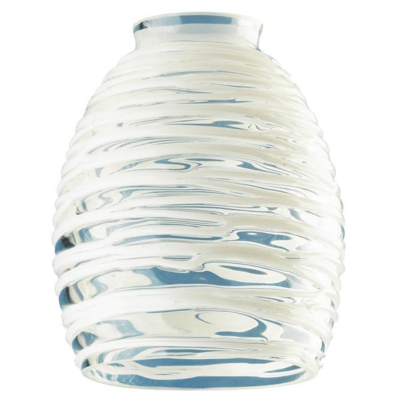 Westinghouse 81314 Fan/Light Fixture Glass Shade, Clear w/ White Rope, 2-1/4"