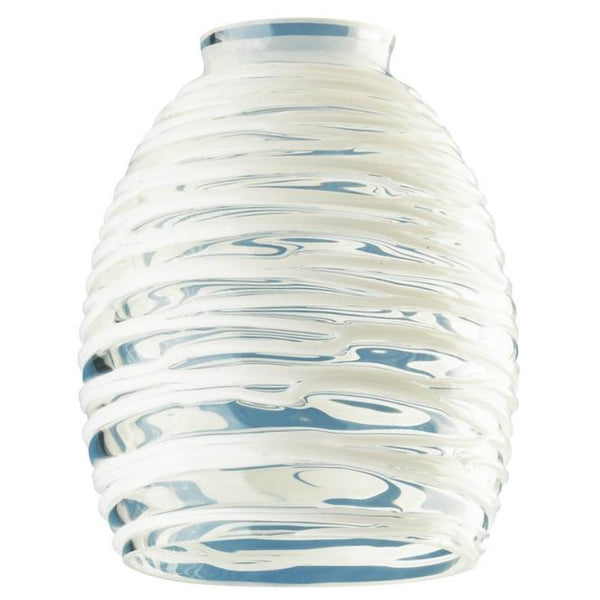 Westinghouse 81314 Fan/Light Fixture Glass Shade, Clear w/ White Rope, 2-1/4"