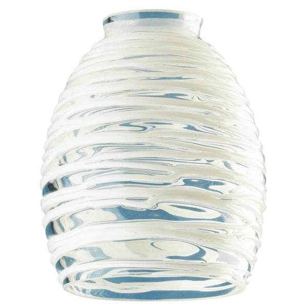 Westinghouse 81314 Fan/Light Fixture Glass Shade, Clear w/ White Rope, 2-1/4"