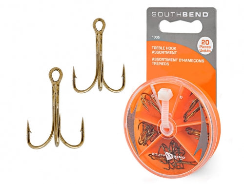 South Bend® 1005 All Purpose Treble Hook, Assorted, 20 Piece