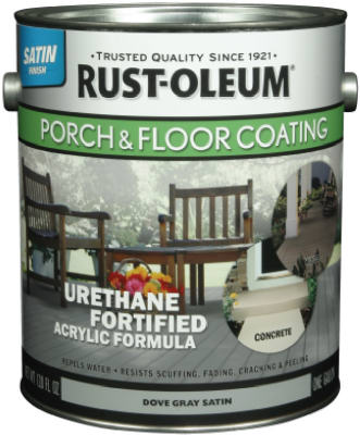 Rust-Oleum® Porch & Floor Urethane Finish Satin, 1 Gallon, Dove Gray