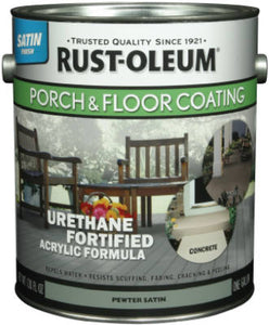 Rust-Oleum® 244055 Porch & Floor Urethane Finish Satin, 1 Gallon, Pewter