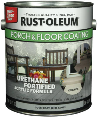 Rust-Oleum® 244057 Semi-Gloss Porch & Floor Coating, 1 Gallon, Dove Gray