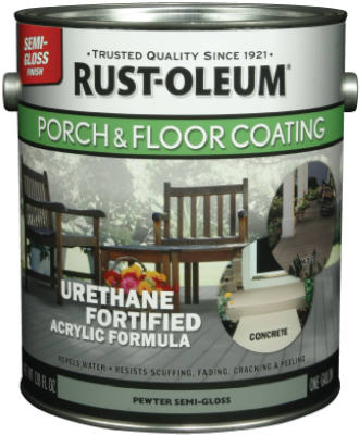 Rust-Oleum® 244058 Semi-Gloss Porch & Floor Coating, 1 Gallon, Pewter