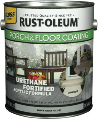 Rust-Oleum® 244847 Gloss Porch & Floor Coating, 1 Gallon, Dove Gray