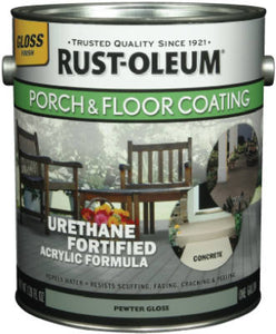 Rust-Oleum® 244849 Gloss Porch & Floor Coating, 1 Gallon, Pewter