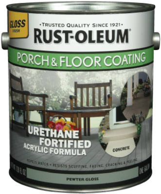 Rust-Oleum® 244849 Gloss Porch & Floor Coating, 1 Gallon, Pewter