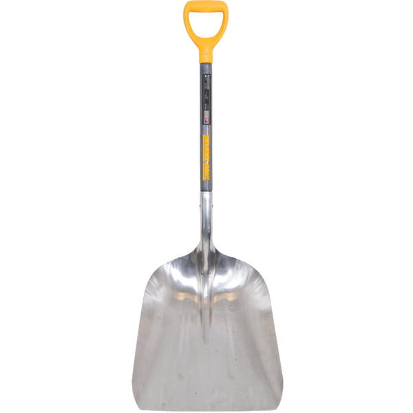 True Temper® 1681400 Aluminum Grain Scoop with D-Grip on Hardwood Handle, #14