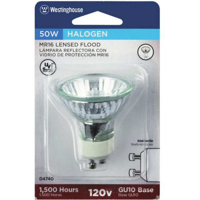 Westinghouse 04740 Halogen Clear Lens Flood Light Bulb, 50W, 120V