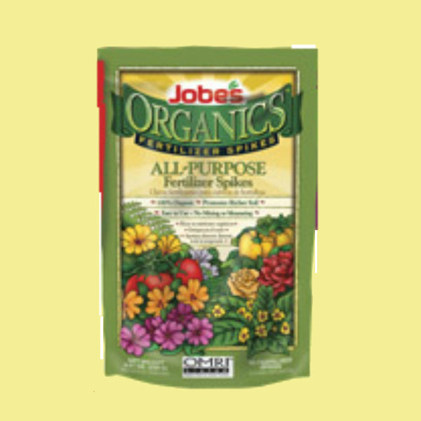 Jobe’s® 06528 Organic All Purpose Fertilizer Spike, 4-4-4, 50-Pack