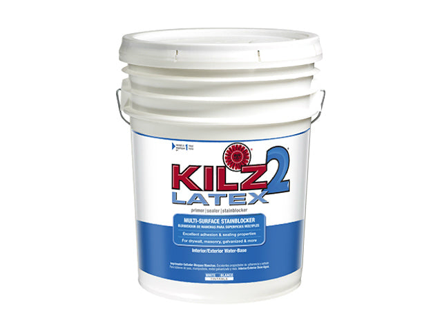 Kilz 2® Latex 20000 White Pigmented Primer Sealer/Stain Killer, 5 Gallon