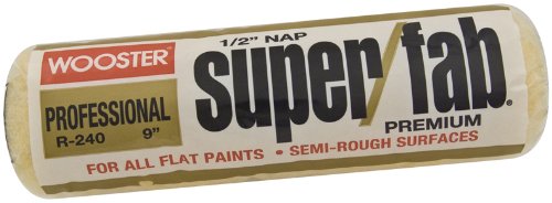 Wooster® R240-9 Super/Fab® Standard Semi-Rough Roller Cover, 1/2" Nap, 9"