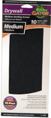 Gator 3323 Precut Drywall Sanding Screen, 120 Grit , 4-1/4" x 11-1/4"