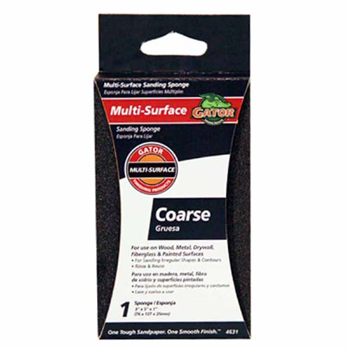 Gator 4631 Jumbo Multi-Surface Sanding Sponge, 60 Grit, 3" x 5"